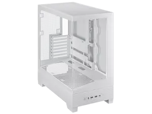 ASUS A31 White ATX Mid-Tower Gaming Case, Dual-sided tempered glass, Frameless Design, BTF Hidden Connectors, 360 AIO Support, 8° Angled Base, ARGB Ready, Optimized Airflow, Seamless Cable Management