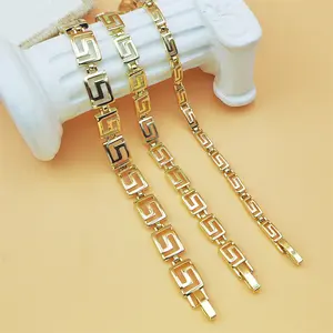 Cross-border European and American retro text fashion versatile design sense chain trend letter bracelet lock bracelet