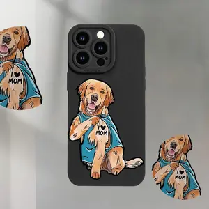 Golden Retriever Pattern Phone Case, TPU Material, Anti-Slip and Anti-Fall, Suitable for iPhone 17air 17/16/15/14/13/12/11 Pro Promax X Xs E plus, Ms1169
