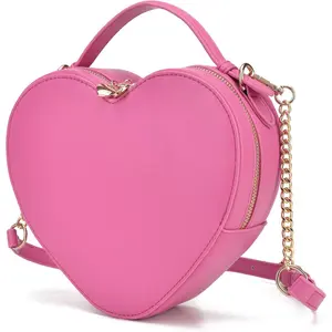 Heart Shape Crossbody Purse for Women - Cute Valentine's  Handbag, Zip-Around  Bag for Teens