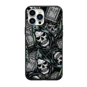 Halloween Grim Reaper Rip for iPhone 14 14 pro 14pro max 13 12 11 Pro Max Case iPhone 13 12 Mini XS Max XR 6 7 Plus 8 Plus
