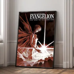 [Sale up to 50%] Neon Genesis Evangelion Anime Movie Poster Movie Poster High Quality Canvas Print End Of Evangelion Manga Posters (NO FRAME)