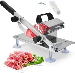 Manual Frozen Meat Slicer Upgraded Stainless Steel Meat Cutter for Beef Mutton Bacon Home Food Slicing Machine for Hot Pot BBQ