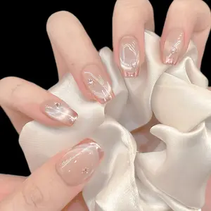 Vibrant French Glitter Resin Nail Art Set, Includes Nail Glue & Trimmer, Perfect for DIY Manicure at Home, Fashion Essential