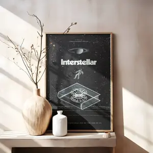 Interstellar Movie Poster,Interstellar Movie Poster, High Quality Canvas Wall Art, Room Decor, Interstellar Poster for Gift, Sci-Fi Wall Art