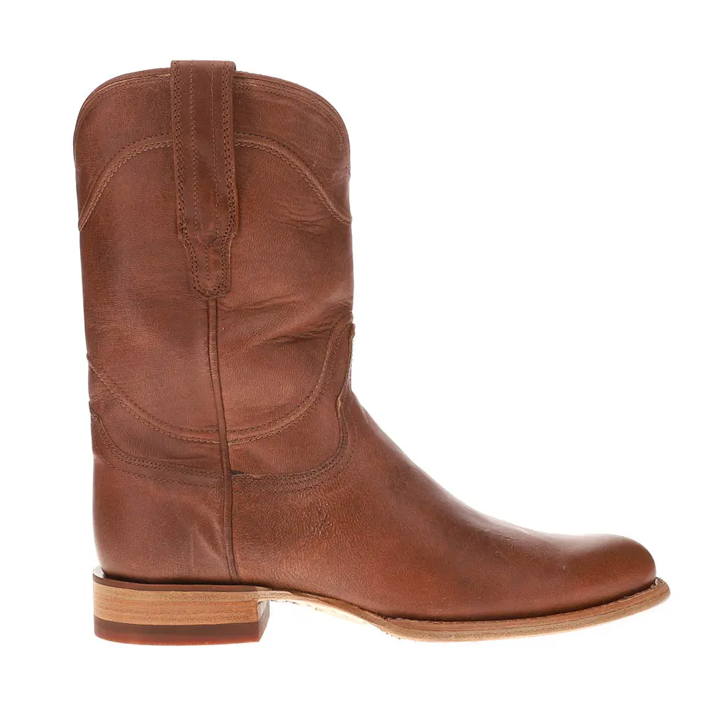 Tecovas Mens The Earl Round Toe Roper Casual Boots Mid Calf - Brown