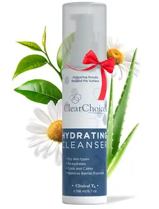 ClearChoice Hydrating Cleanser - Gentle Formula for Rosacea & Sensitive Skin, 6.7oz, Surfactant-Free, Restores Moisture Barrier, Clinically Tested