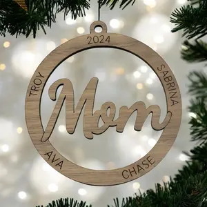 Personalized Family Christmas Ornament 2024 for Parents - Custom Year Ornament, Christmas Gift