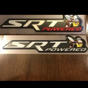 NEW 1X BEE Powered Badge RED OR SILVER FOR AMERICAN MUSLCE CARS