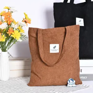 Black Green Brown Corduroy Tote, Winter Shopping Shoulder Bags,Birthday Wedding Anniversary /Valentine's Day Gifts