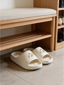 Jesus Birth Scene Print Cloud Sandals, Religious Cozy Home Slippers, Casual Eva Sole, Medium Width, All Seasons Comfort