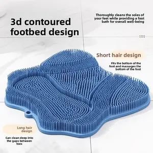 Back Scrubbing Mat for Bathing, Non-Slip Bathroom Foot Mat, Lazy Person's Magic Tool for Exfoliating and Massaging, Convenient Multi-Functional Floor Mat