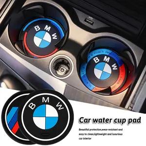 Car Interior Coaster Water Cup Anti-slip Pad Decorate Mat Decoration Accessories For BMW X1 X2 X3 X5 X4 X6 X7 G30 G20 G32 G11 G12 F40 F30 F20 F10 F34 F07 F44 F45 G15 G16 E70 E46 E90 E92 E60 E39 E36 E87 E53