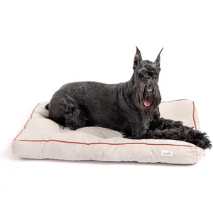 40" X 28" Grey Tufted Dog Bed (Large 40" X 28") Self-Warming Pet Heating Bed soft blanket