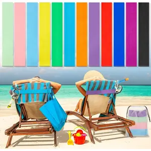 12 Pack Towel Band  Beach Chairs Pool Chairs & Cruise Ship Essentials Elastic Windproof Beach Towel Clips Gifts  Lounge Pool Seaside Travel(16 x 2 in,Bright Style)