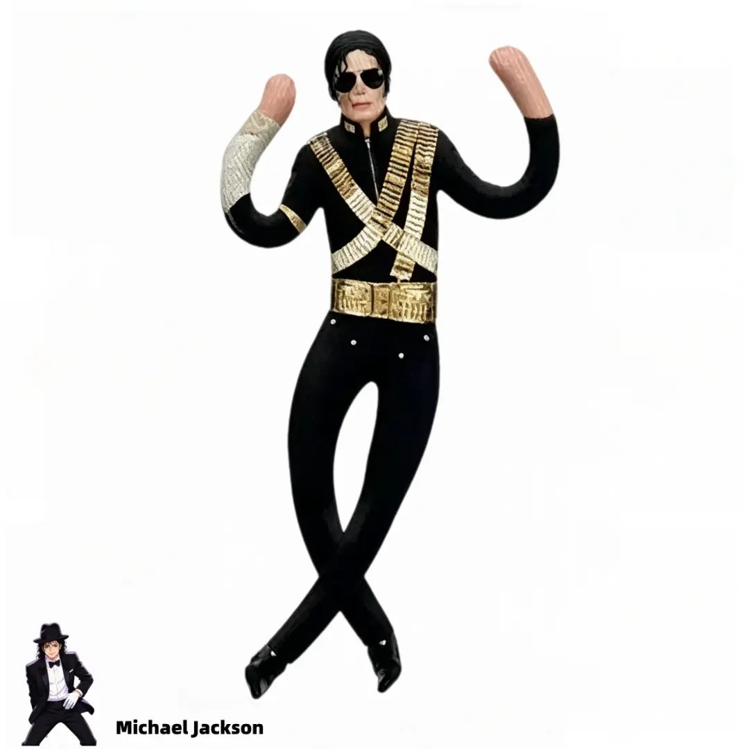 Exclusive King of Pop Collectible: High-Quality Articulated Michael Jackson Plush Doll, Poseable MJ Figure Toy for Display, Must-Have Rare Decor Piece for Super Fans & True MJ Enthusiasts, Great Gift Idea for Collectors