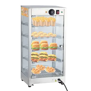 【GARVEE】Commercial Food Warmer Display, Countertop Pastry Warmer, Pizza Warmer Cabinet With 3D Heating 3-Color Lighting, Temp Knob, Removable Shelves, Pastry WarmerCase for Buffet Restaurant