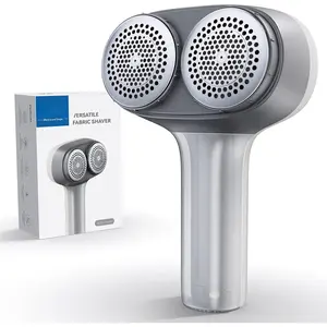 Versatile Fabric  Electric Lint Remover Rechargeable 2500mAh Dual  for Sweaters Couches & Clothes Greyish White