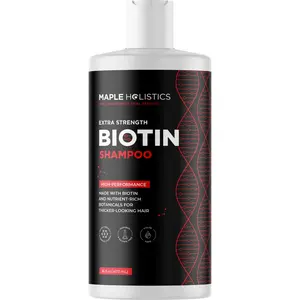 Maple Holistics Extra Strength Biotin Shampoo for Thinning Hair Volumizing with B Vitamins Rosemary Oil Sulfate Free Hydrating Nourishing Conditioner