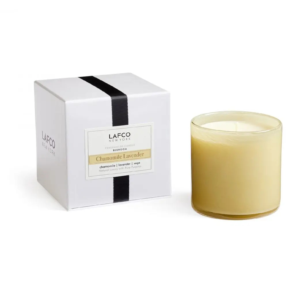 Lafco White Master Bedroom 3 Wick Chamomile Lavender Candle