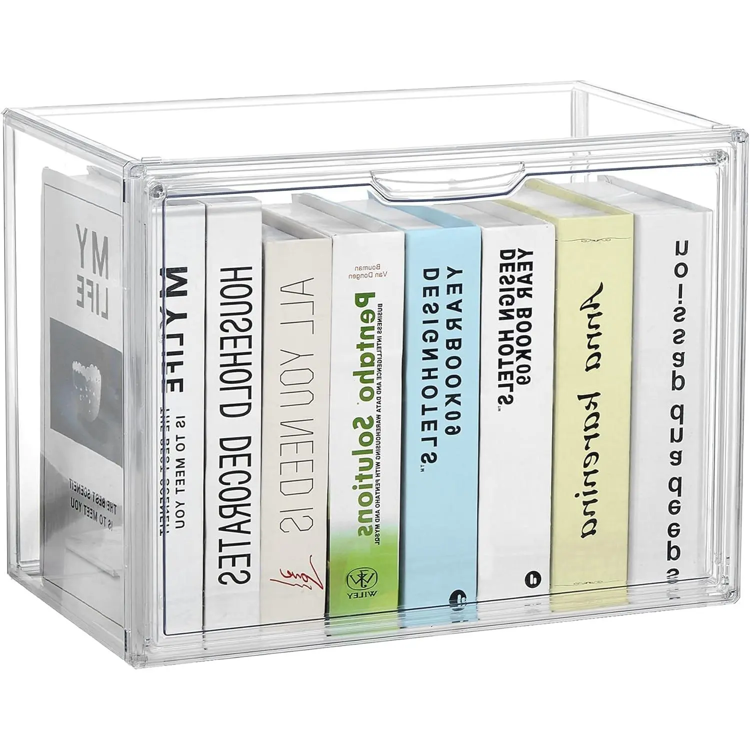 Cube Storage Organizer  Book Case Display Case Box Stackable Book Storage Containers With  Door Clear Plastic Portable Organizer For Living Room Bedroom 1 Pack