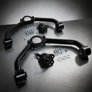 ARCH Front Upper Control Arm for Chevy Silverado GMC Sierra 1500 2500 3500 2WD 4WD 8-Lug Tubular Steel Ball Joint Bolt-On Suspension Replacement Pair Left Right, Black Color Options, Steel (Q235) Material, Product Weight: 16.50 lb