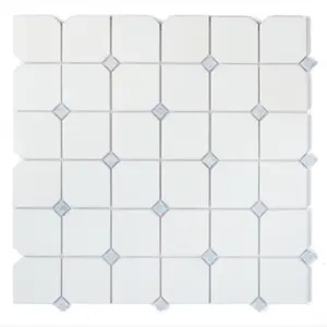 Dynasty Crystal Ocean 11.75x 11.75 Marble Mosaic Tile Sample