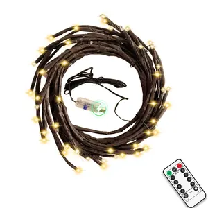 LED Branch Vine Lights (with Remote Control), Christmas Decorations for Indoor Room Decor, Suitable for Walls, Bedrooms, and Home Decor.