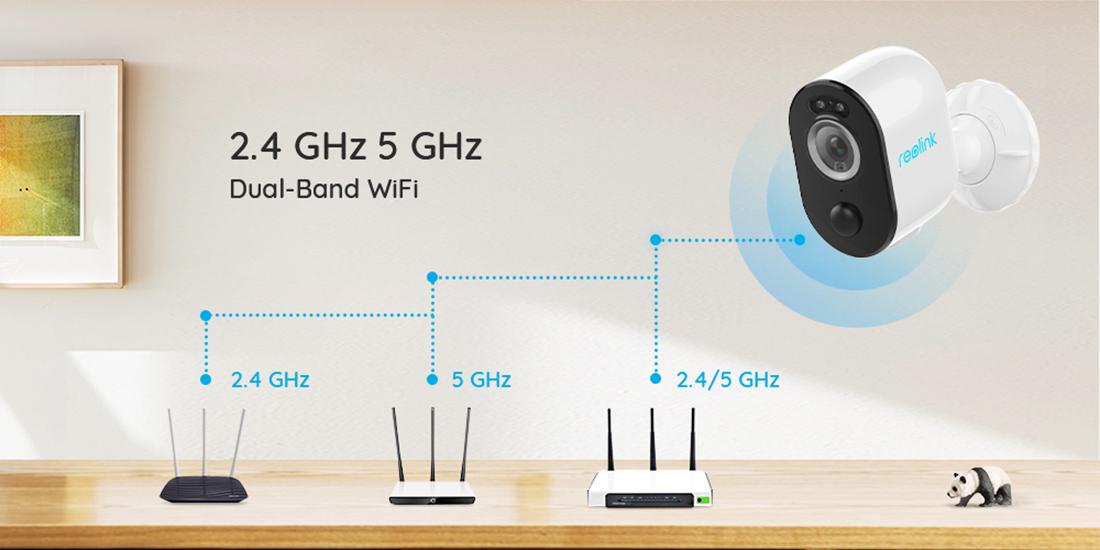 Reolink 2K 4MP Wifi Security Camera with Solar Panel, Motion Spotlight, Argus 3 Pro