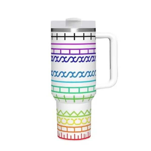 40 Oz Stainless Steel Hidden Message Tumbler Cup with Handle and Straw for Women Men Valentine's Day Birthday Gifts Set, Keep Cold, Hot & Ice, Flasks funny Tumbler Drinkware Tea Iced  , Sarcastic