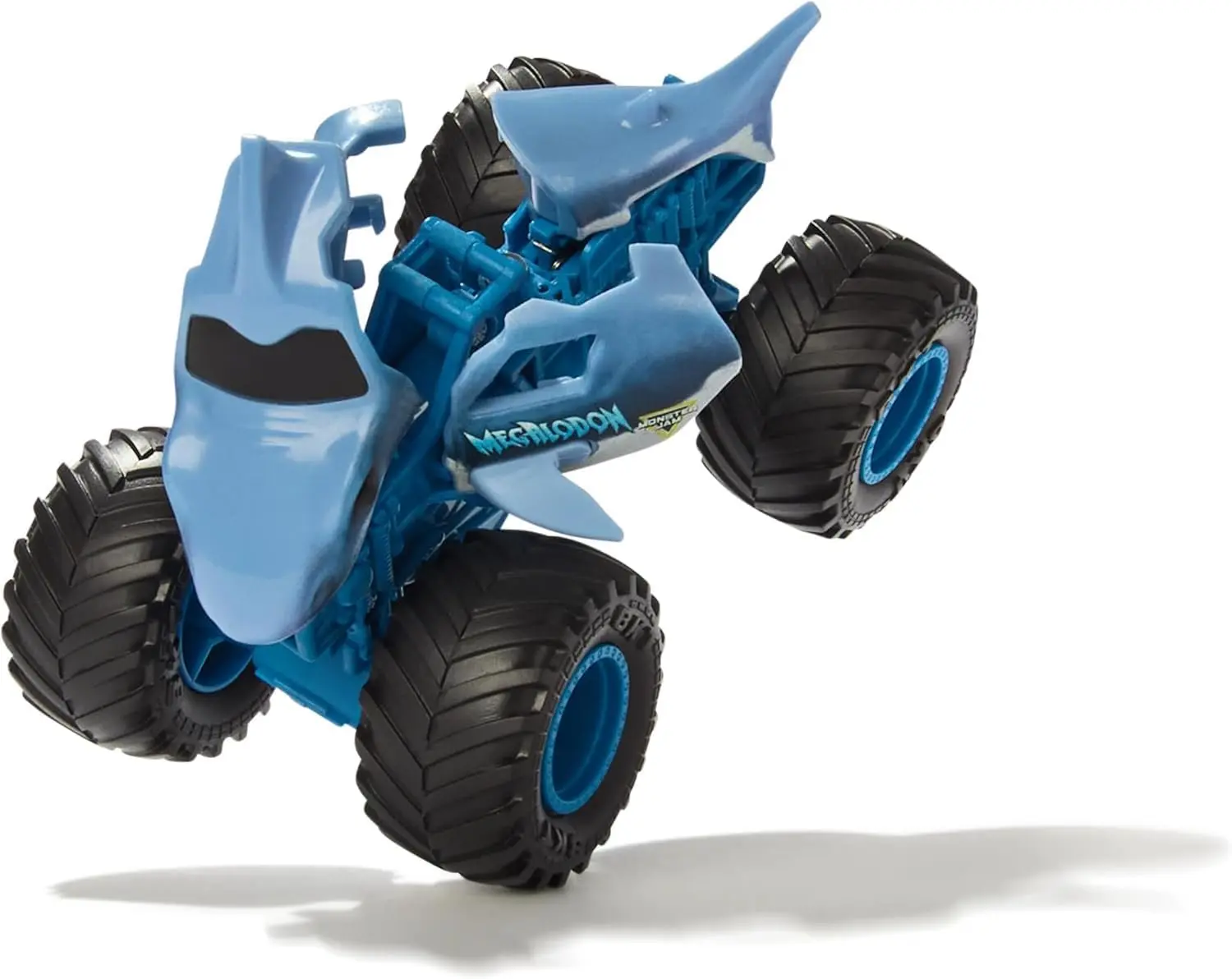 Megalodon 1:64 Scale Monster Jam Truck - Series 01 [2025], Interactive Damage-Style Action, Lightweight Plastic, Repairable Design Collectible Diecast Toy