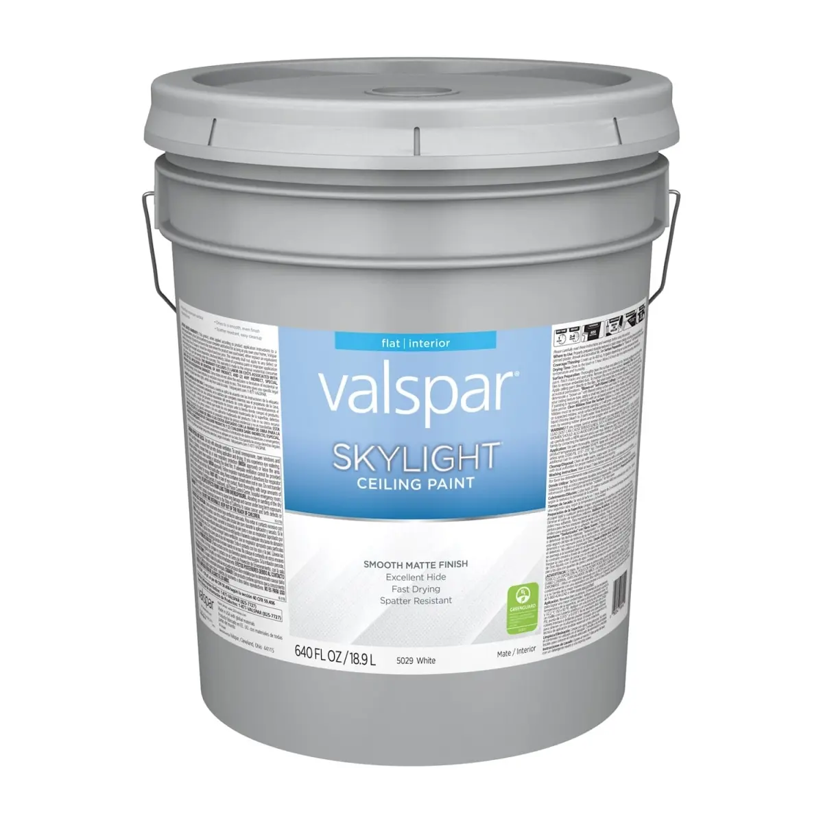 Valspar 028.0015029.008 5 gal Skylight Acrylic Latex Ceiling Paint, White