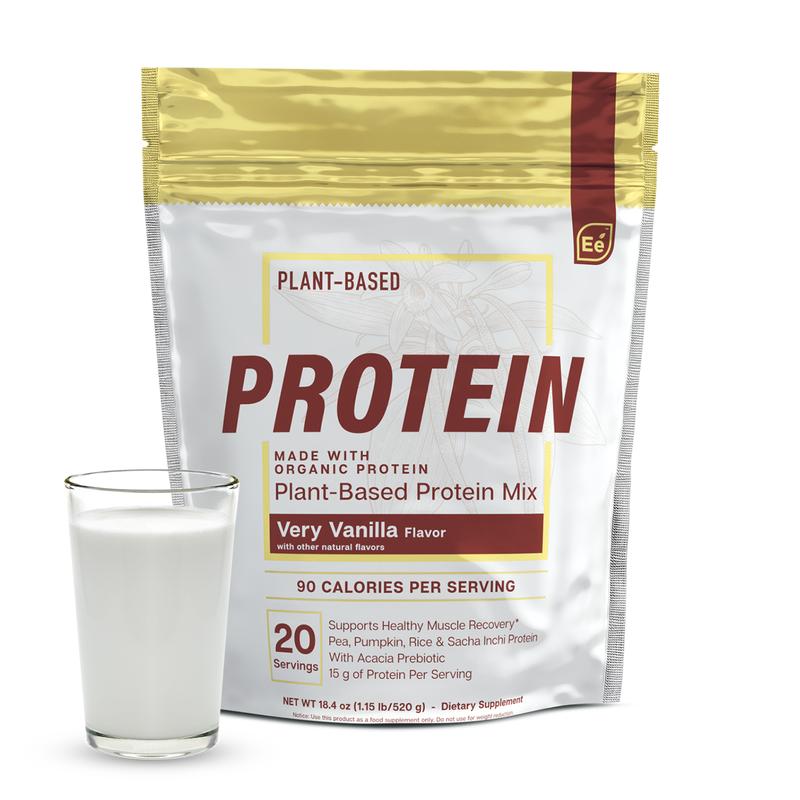 Essential Elements Very Vanilla Vegan Protein Powder - Pea, Pumpkin, Rice & Sacha Inchi Protein - Supports Healthy Muscle Recovery - 15g Protein per Serving and Acacia Prebiotic