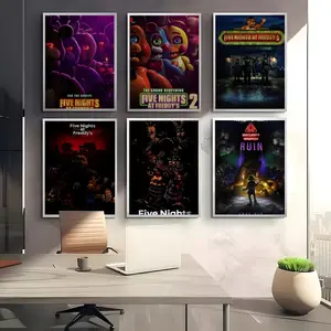 PIKPAPK Anime Cool Cartoon TV F-Five N-Nights At Freddy's Poster HD Waterproof Art Poster For Home, Bar & Café Decor | Fade-Resistant, Non-Sticky, Vibrant DIY Wall Print Perfect Decorative Poster For Office & Living Room