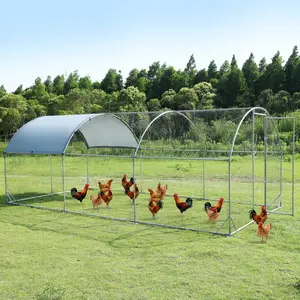 DOMISO Large Chicken Coop Animal Outdoor House, 3 Size Duck Coop/House  Gardening Gadget, Walk-in Chicken Runs for Yard