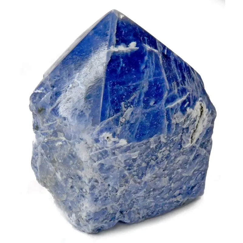 Sodalite Top Polished Crystal Point Throat Chakra Generator