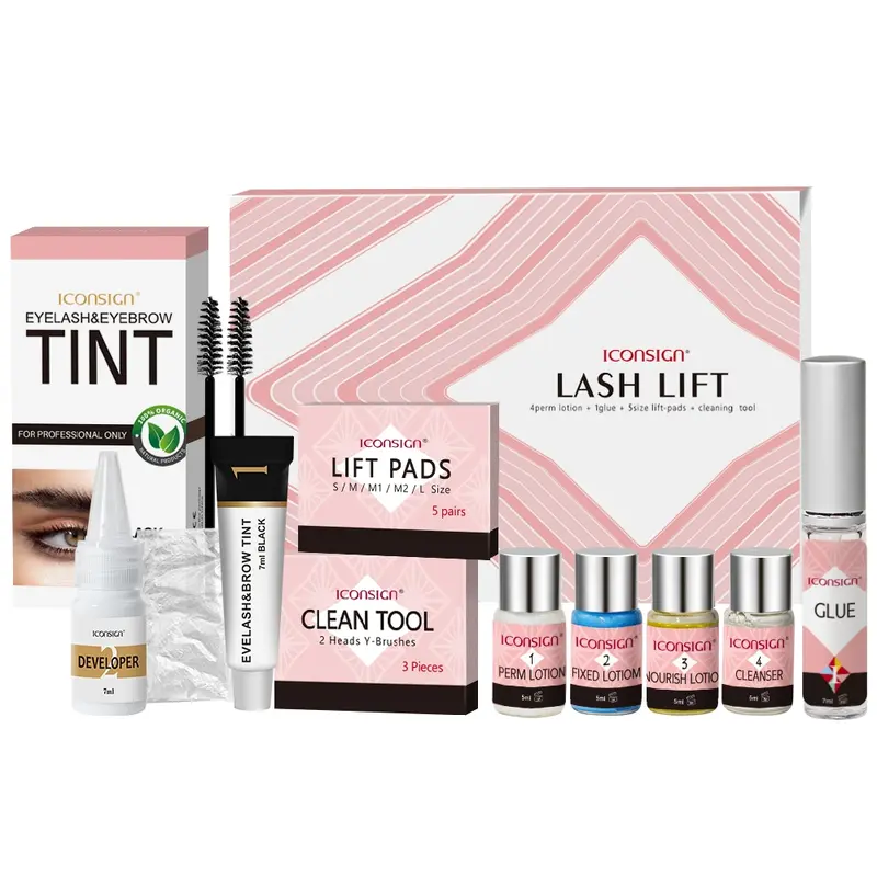 Portable Eyelash Curler Set, Long-Lasting Brow Dye Tool Kit, Essential Travel At Home Makeup Products, Perfect for On-The-Go Touch-Ups, Eyelash Perm Set, Curling Lashes