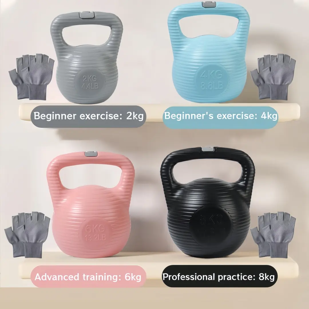 Adjustable Water-Weighted Kettlebell Set, Adjustable Strength, 2kg/4kg/6kg/8kg Options, Portable Storage Bag Included, Ideal for Home Gym & Fitness, Home Training Equipment, Portable Workout Equipment