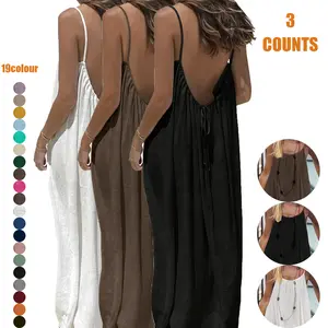 Women's Simple Strapless Sexy Long Dress Nightgown, Elegant Sleeveless Loose Fit Home Wear, Suitable for All Seasons, Valentine's Day Gift