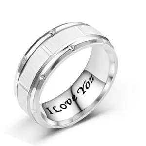 Men’s Fashion Titanium Steel Ring – Modern Minimalist Band, Perfect Valentine’s Day & Father’s Day Gift for Husband