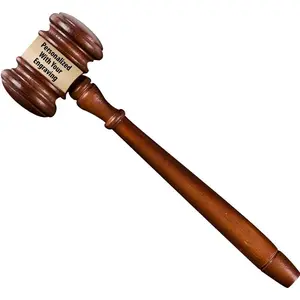 8" Personalized Wood Gavel Custom Engraved Gavel Gift Trophy Add Your Own Engraving