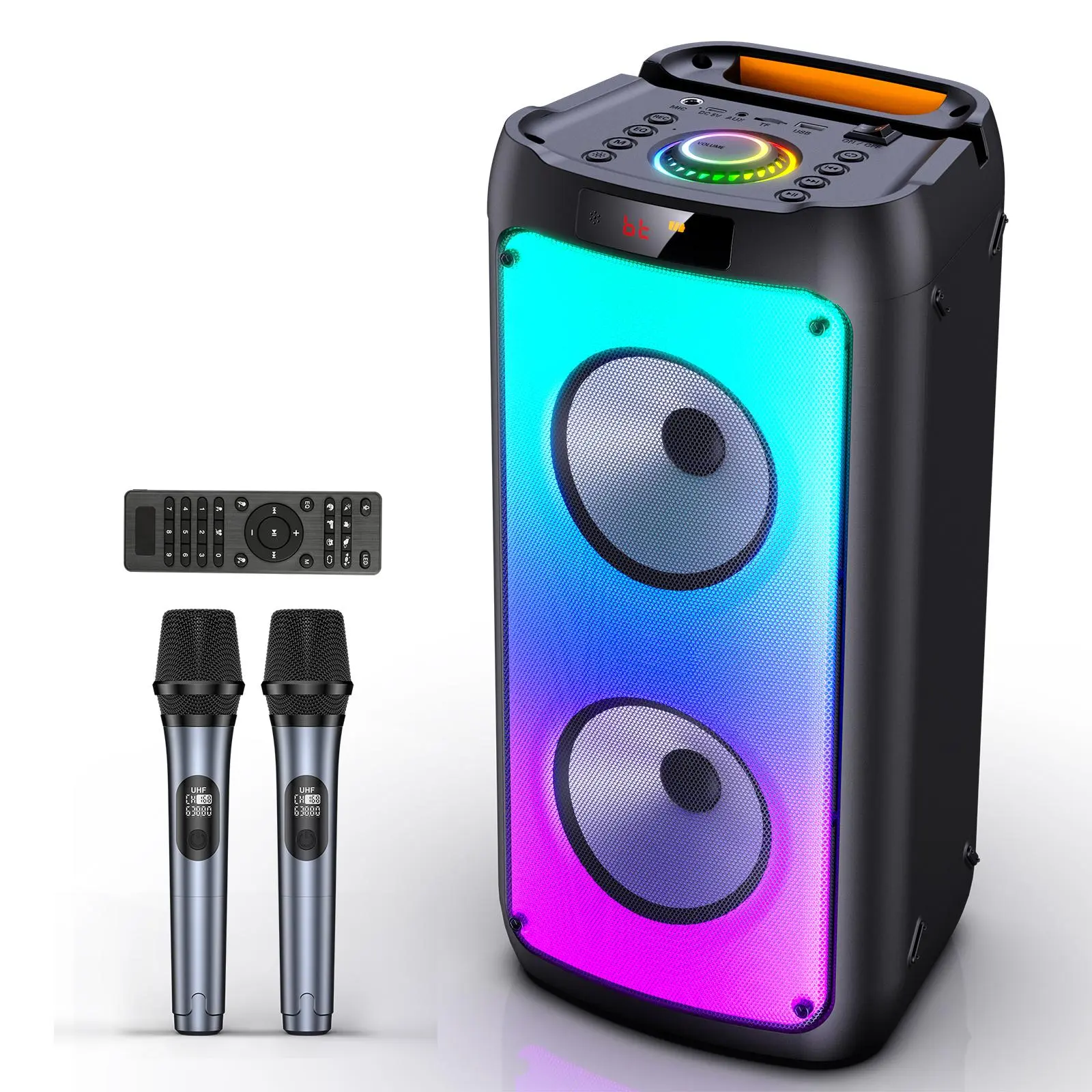 JYX T10T Karaoke Machine with 2 Wireless Microphones