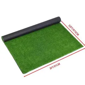 3FTX32FT Outdoor Artificial Grass Runner Rug, Thick Realistic Fake Grass Roll Decor Patio Balcony Garden Lawn, Dog Pets Turf Drain Mat, 0.78" Pile Height