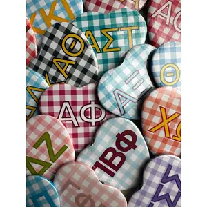 Picnic Heart Sorority Button