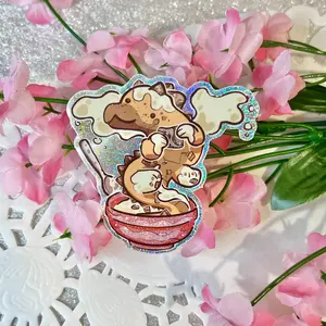 Cinnamon Cereal Dragon ~ Pixie Dust Glitter Sticker
