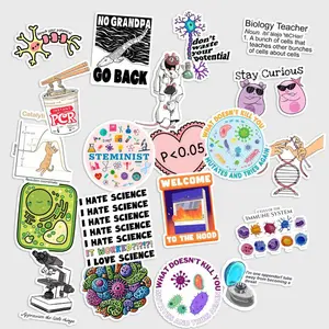 Sticker Pack 20 Biology Science Vinyl Sticker, Nature Cell Anatomy Educational Waterproof Decal