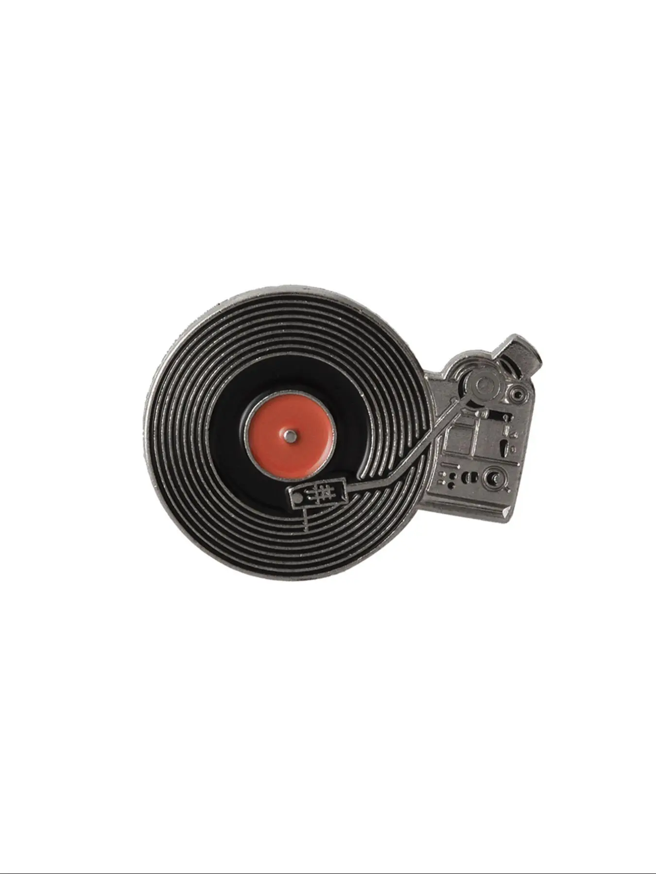 Retro Record Player Design Brooch Pin, Vintage Style Record Player Design Brooch, Fashionable Novelty Brooch, Fashion Casual Alloy Accessories for Daily Holiday Gift, Lapel Pin, Fashion Accessory, Brooch Pin Clip