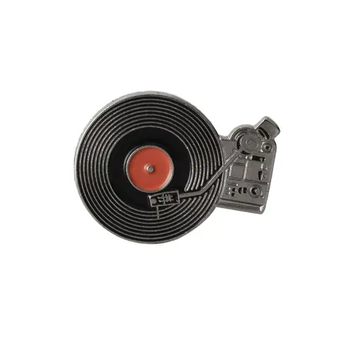 Retro Record Player Design Brooch Pin, Vintage Style Record Player Design Brooch, Fashionable Novelty Brooch, Fashion Casual Alloy Accessories for Daily Holiday Gift, Lapel Pin, Fashion Accessory, Brooch Pin Clip