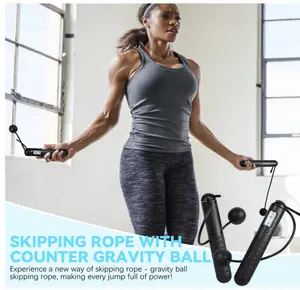 Smart Weighted Jump Rope with Counter, Cordless Digital Fitness Home Gym