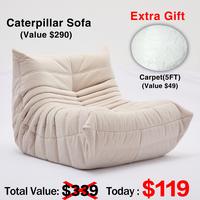 Sofa Togo Cream (Include 5FT Carpet)